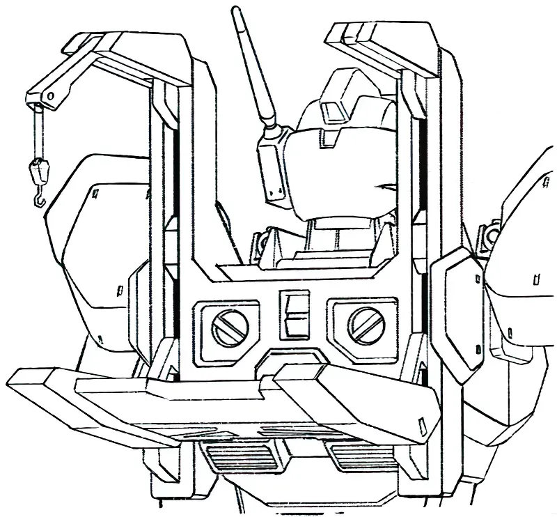 RGM-89Gmh Jegan Ground Type A (Man Hunter) backpack winch