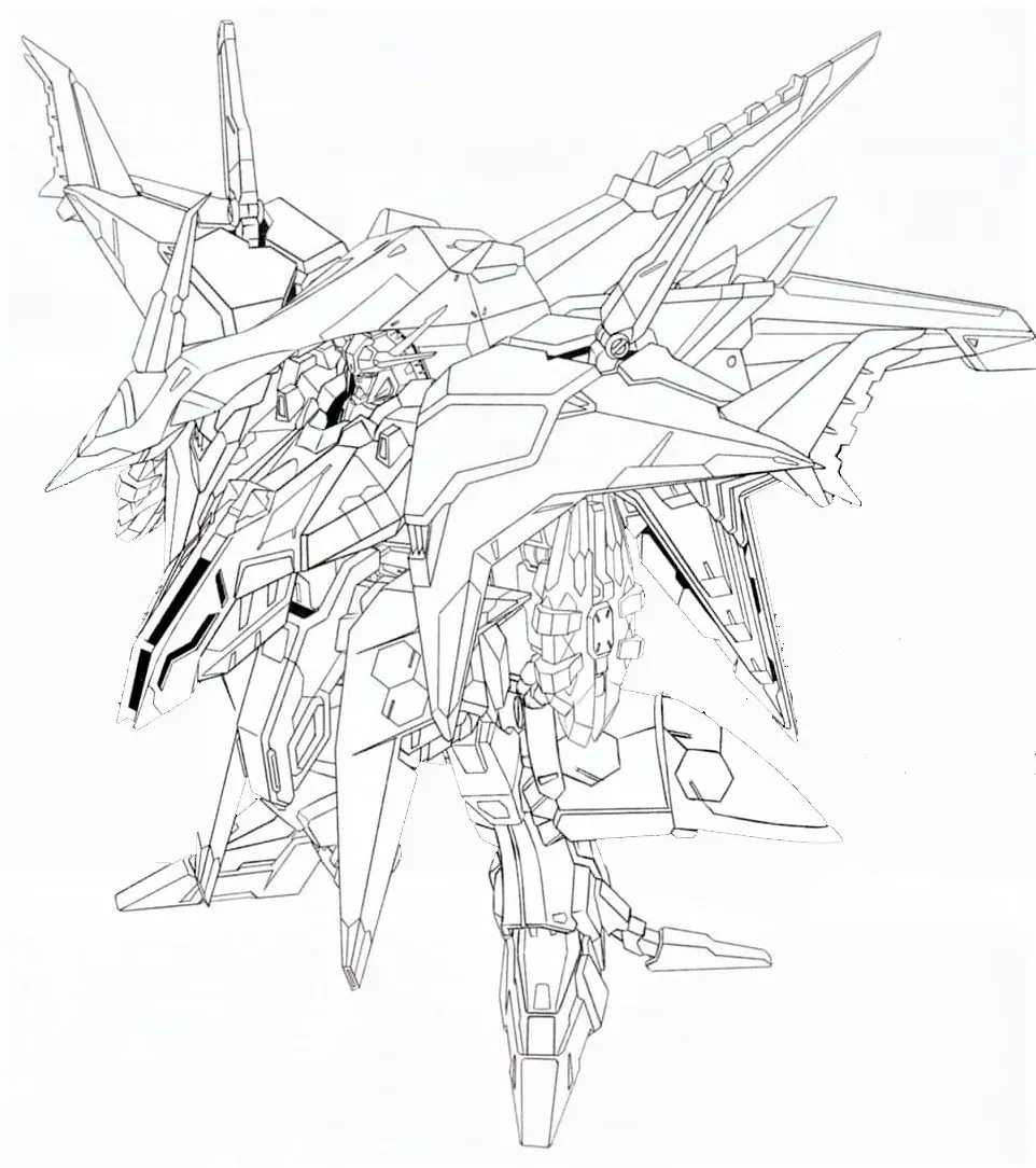 RX-104FF Penelope Flight Form top lineart