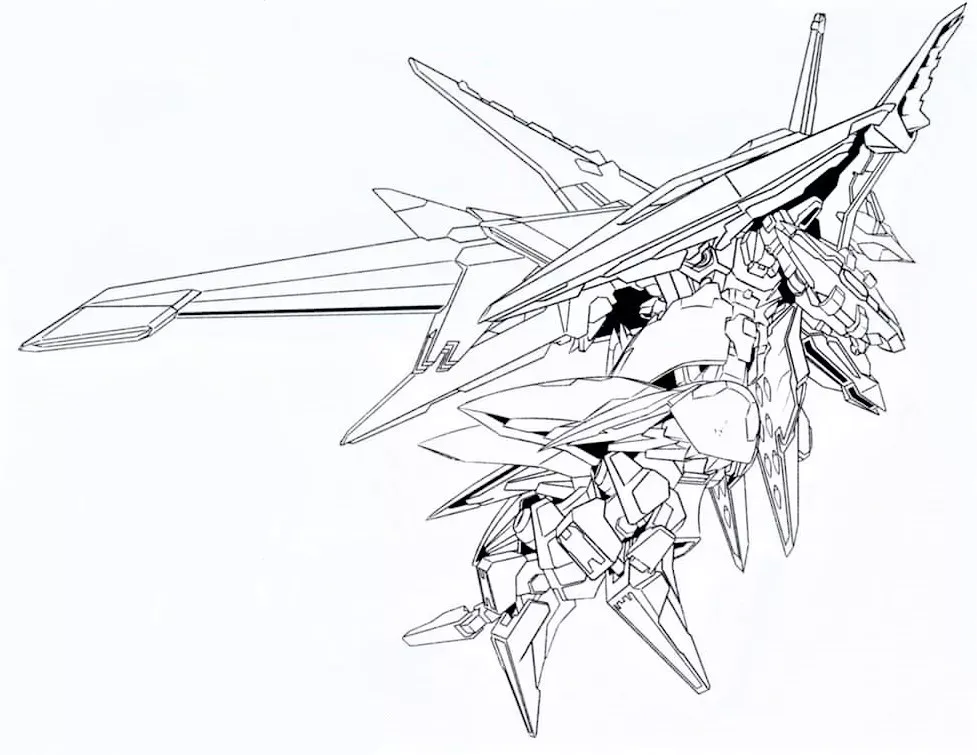 RX-104FF Penelope Flight Form side lineart