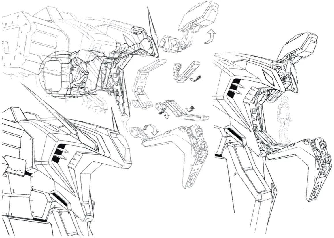 RX-105 Ξ Gundam cockpit