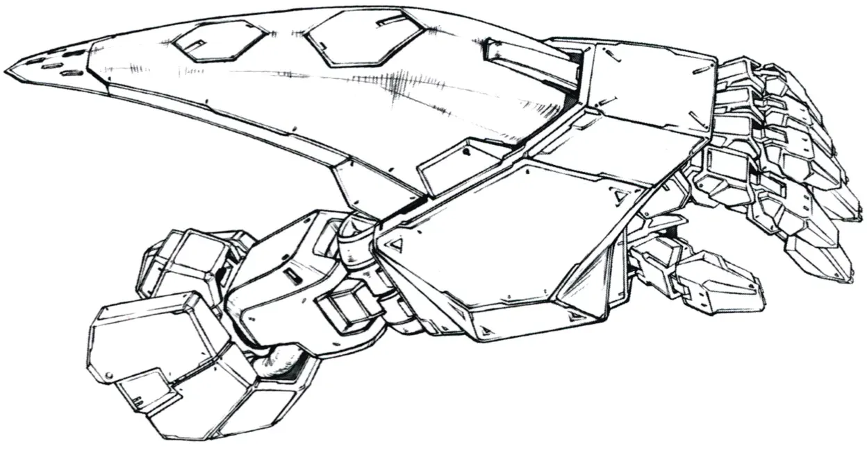 RX-105 Ξ Gundam missile forearm triple missile launcher