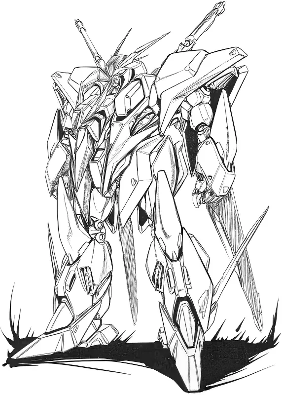 RX-105 Ξ Gundam lineart