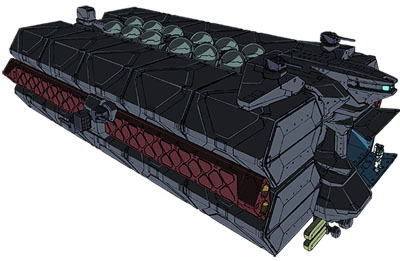 Beehive Columbus-class transport ship from Gundam Unicorn